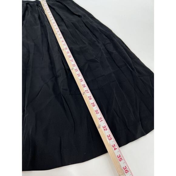 Gianni Sport Vintage Skirt Womens 4 Small Black Stretchy Pleated Midi Length - Picture 12 of 12